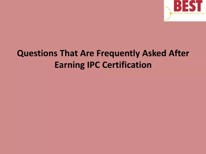 questions that are frequently asked after earning