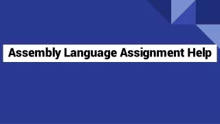 assembly language assignment help