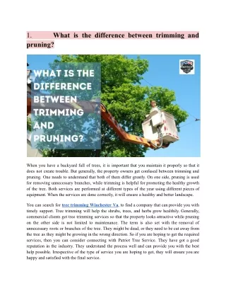 What is the difference between trimming and pruning_