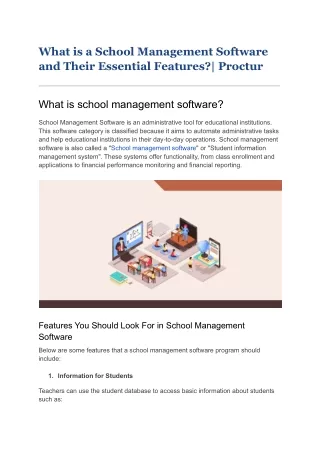 what is a school management software and their