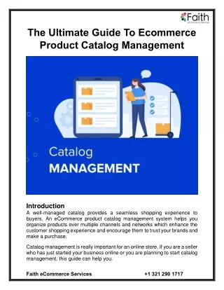 the ultimate guide to ecommerce product catalog