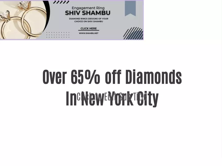 over 65 off diamonds in new york city
