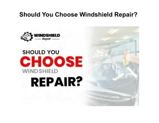 should you choose windshield repair