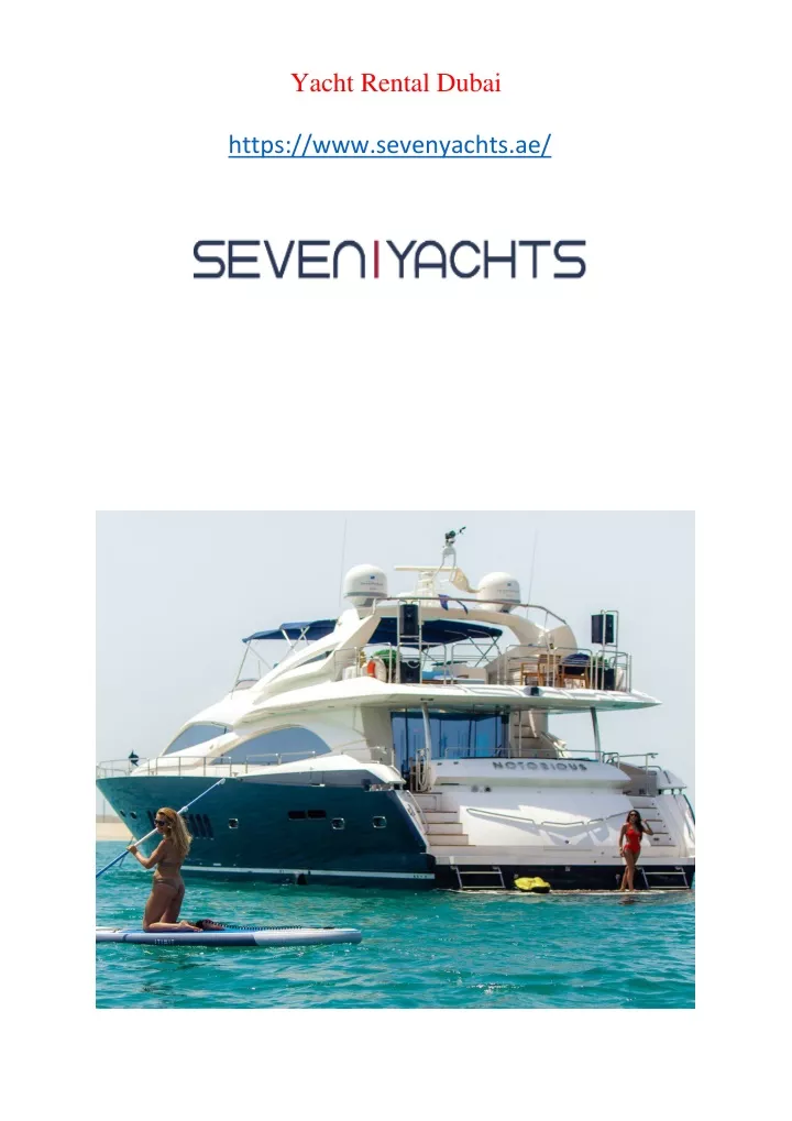 yacht rental dubai