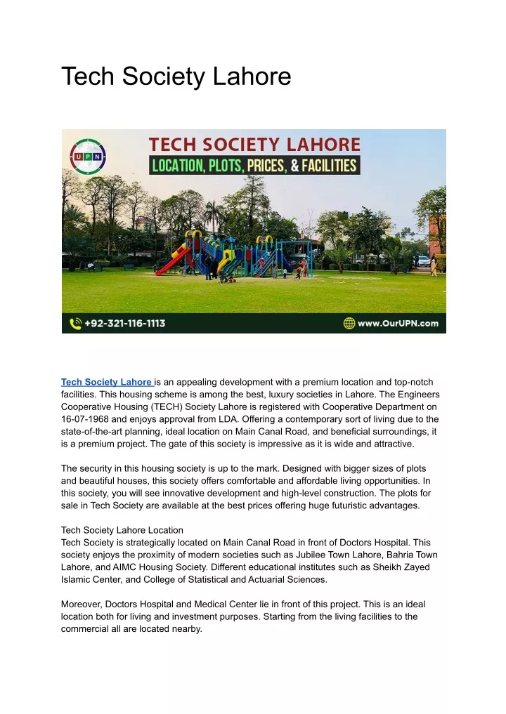 tech society lahore