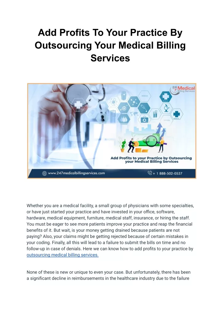 add profits to your practice by outsourcing your