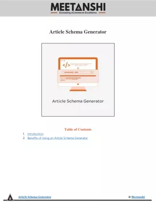 article schema generator