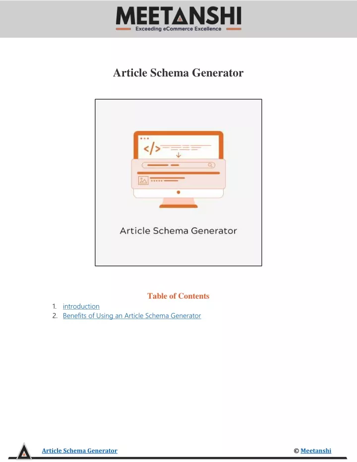 article schema generator