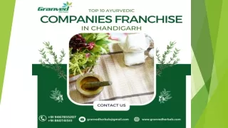 Top 10 Ayurvedic Companies Franchise In Chandigarh