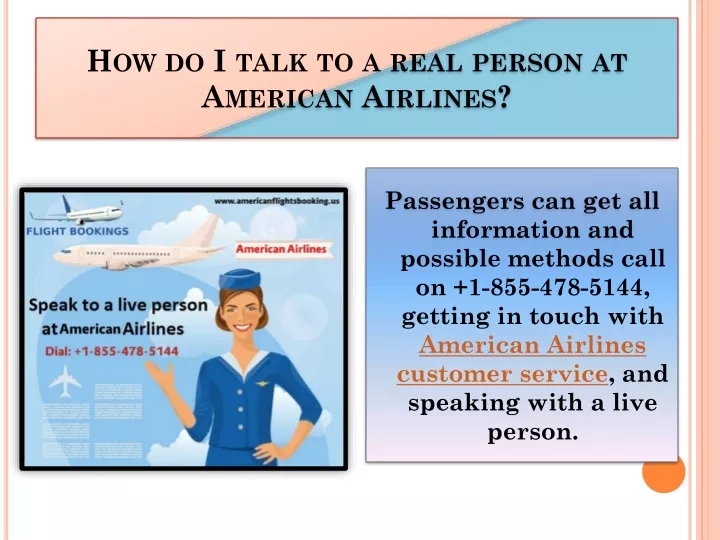 how do i talk to a real person at american airlines