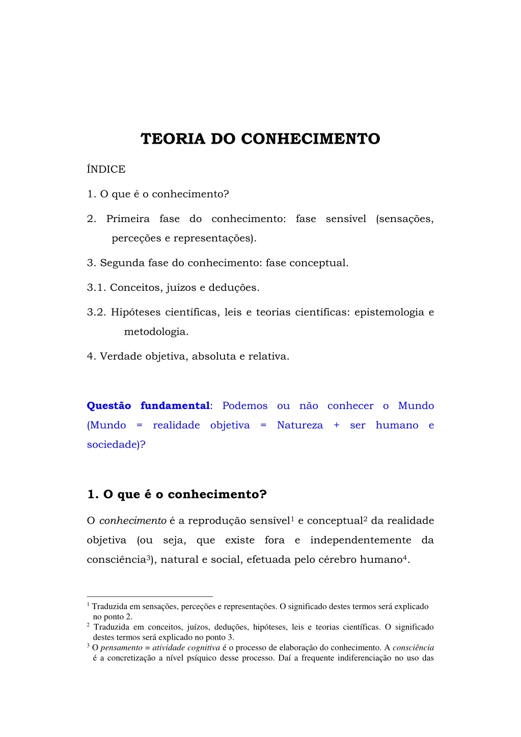 PPT - Teoria do Conhecimento PowerPoint Presentation, free download ...