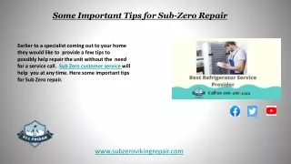 Some Important Tips for Sub-Zero Viking  Repair