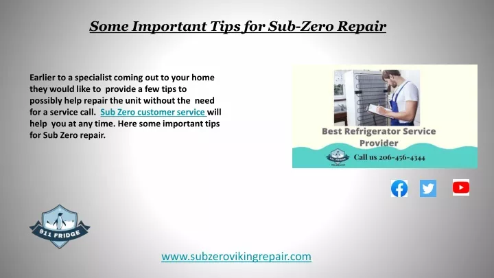 some important tips for sub zero repair