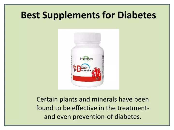 best supplements for diabetes