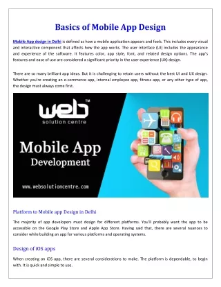 basics of mobile app design