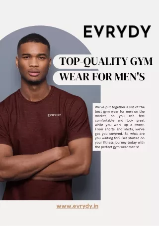 Top-Quality Gym Wear For Men's