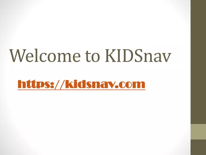 welcome to kidsnav