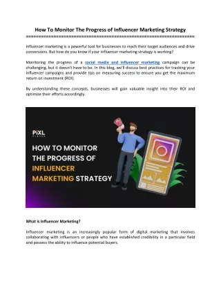 How To Monitor The Progress of Influencer Marketing Strategy