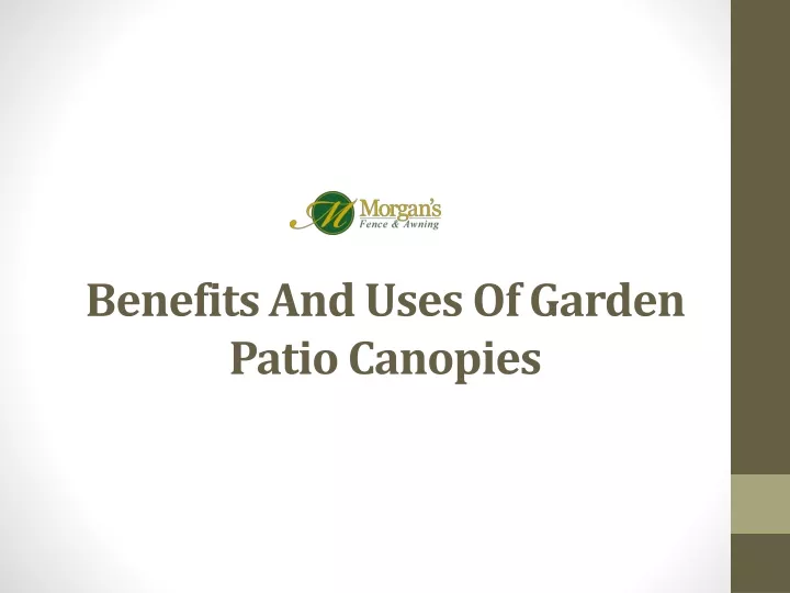 benefits and uses of garden patio canopies