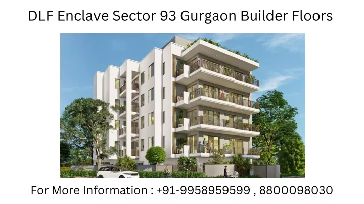 dlf enclave sector 93 gurgaon builder floors