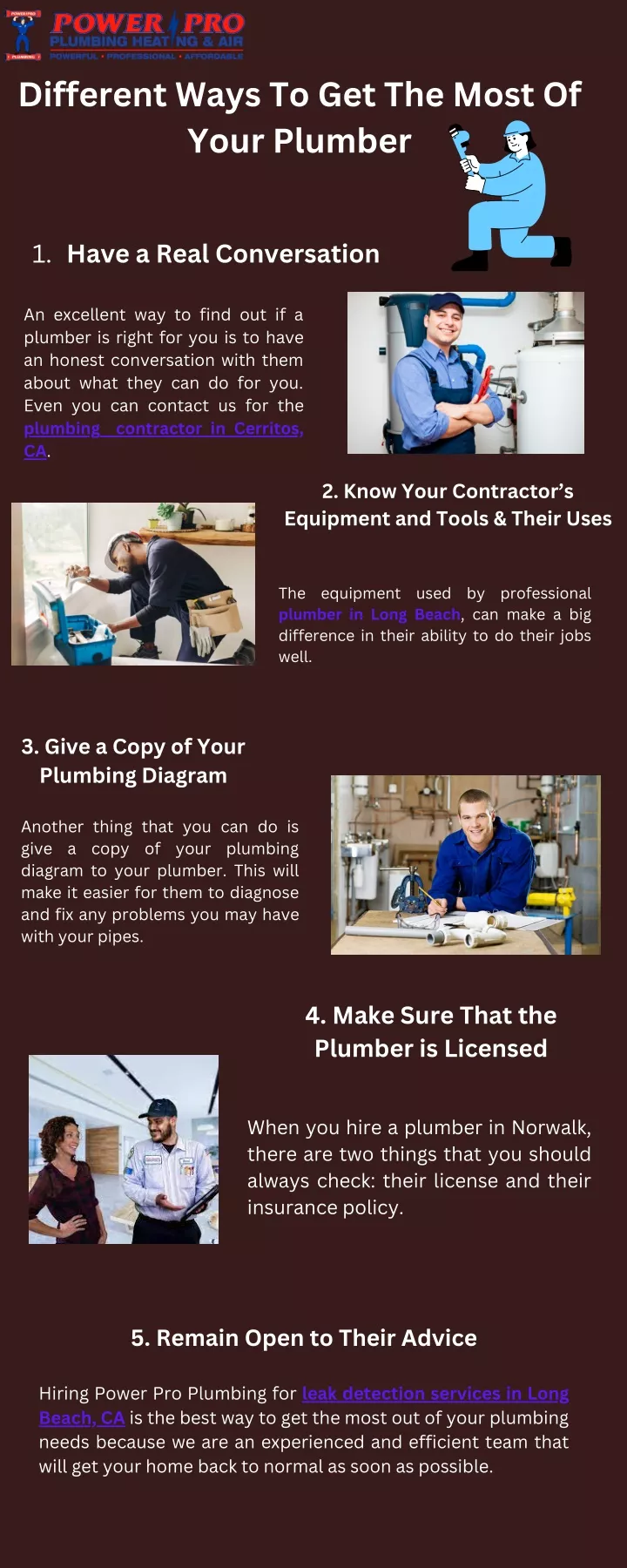 different ways to get the most of your plumber