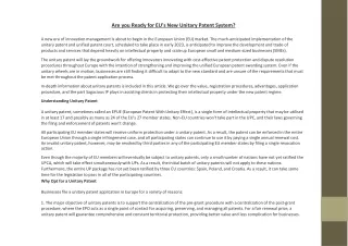 are you ready for eu s new unitary patent system