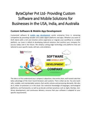 Mobile App development Company India