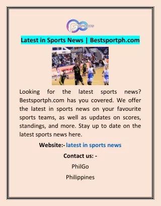 Latest in Sports News | Bestsportph.com