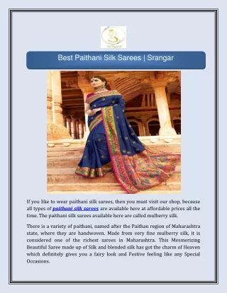 Best Paithani Silk Sarees