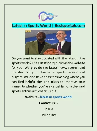 Latest in Sports World | Bestsportph.com