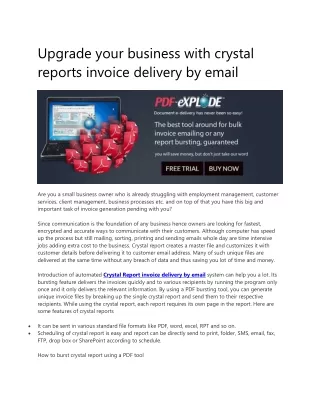 upgrade your business with crystal reports