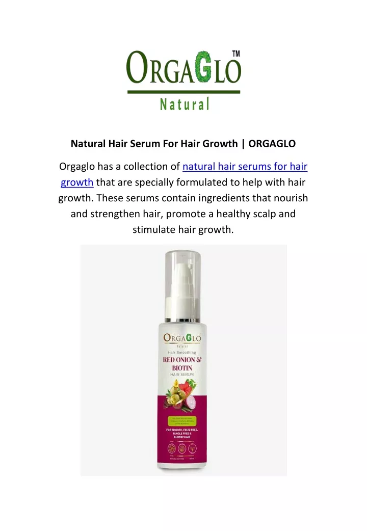 natural hair serum for hair growth orgaglo