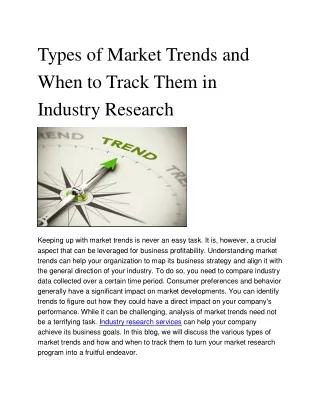 types of market trends and when to track them