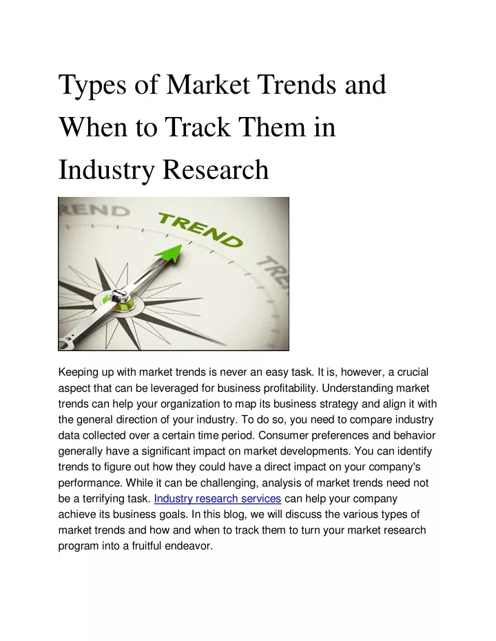 types of market trends and when to track them