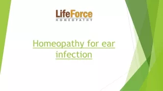 Homeopathy for ear infection