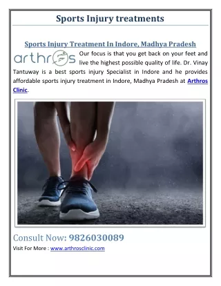 Sports Injury treatments