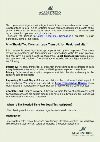 Professional Legal Transcription Services for Law Firms