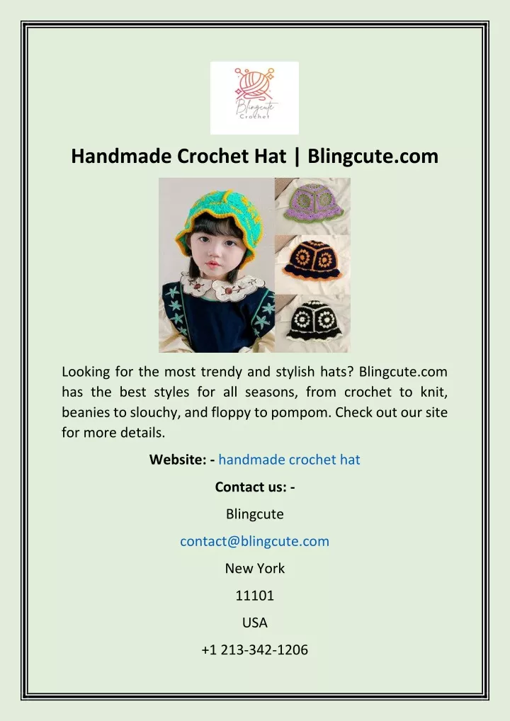 handmade crochet hat blingcute com