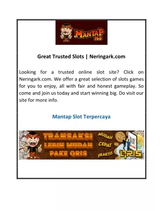 Great Trusted Slots  Neringark