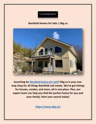 Bamfield homes for sale