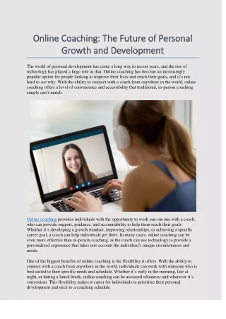 online coaching the future of personal online