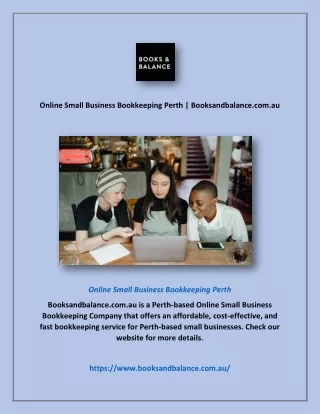 Online Small Business Bookkeeping Perth | Booksandbalance.com.au