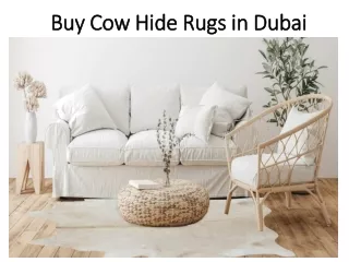 Buy Cow Hide Rugs In Dubai