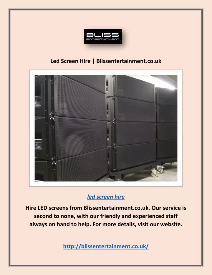 led screen hire blissentertainment co uk