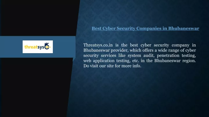 best cyber security companies in bhubaneswar