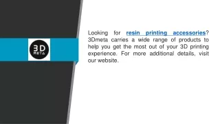 Resin Printing Accessories  3dmeta.com.au