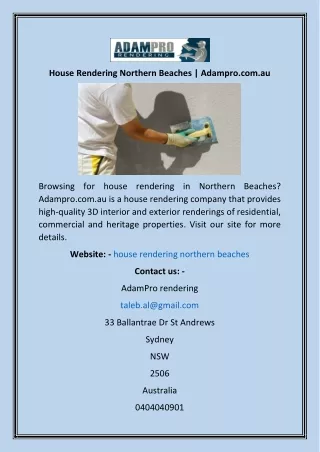 house rendering northern beaches adampro com au