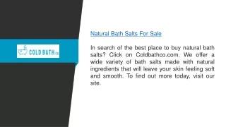 natural bath salts for sale in search of the best
