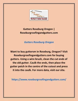 Gutters Roseburg Oregon