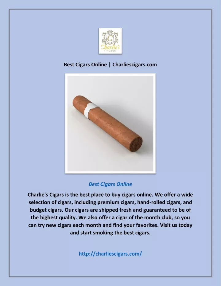 best cigars online charliescigars com